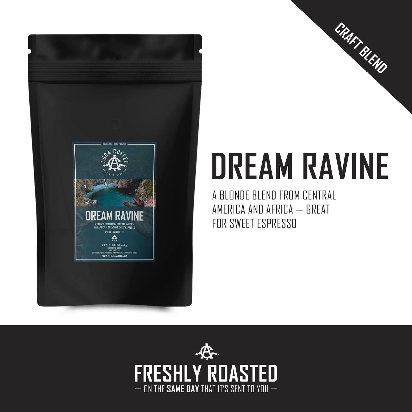 Dream Ravine Sweet Espresso - Light Roast - Aura Coffee