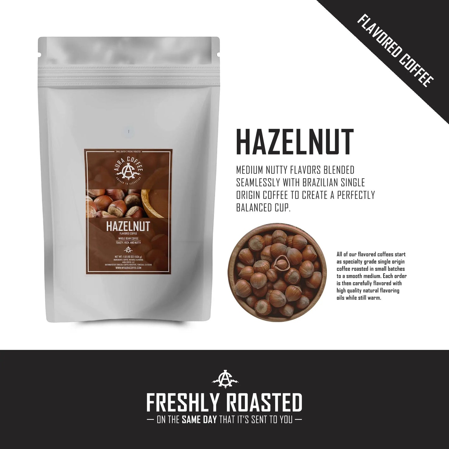 Hazelnut - Medium Roast - Aura Coffee