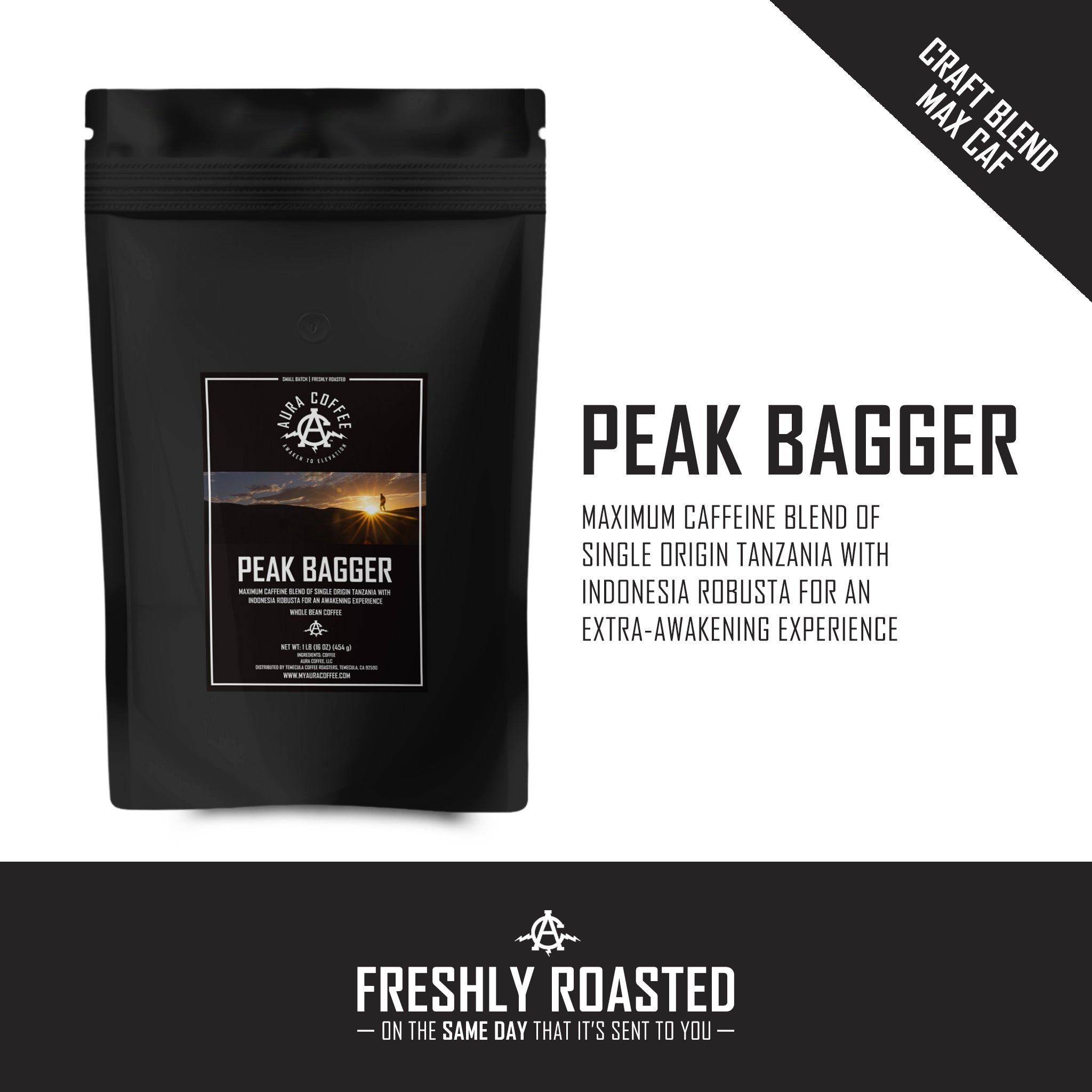 Peak Bagger - MAX CAF! | Bold Coffee for Adventurers 