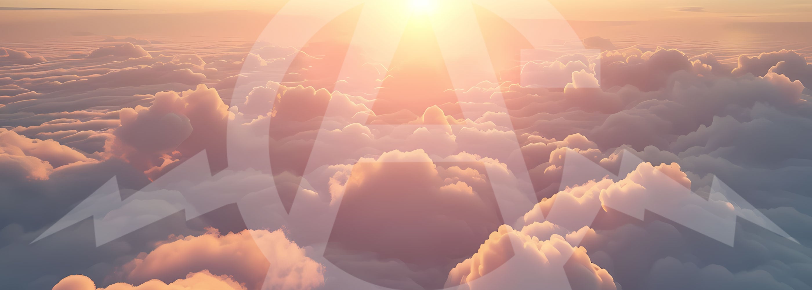 Aura Logo over clouds for Awaken to Elevation