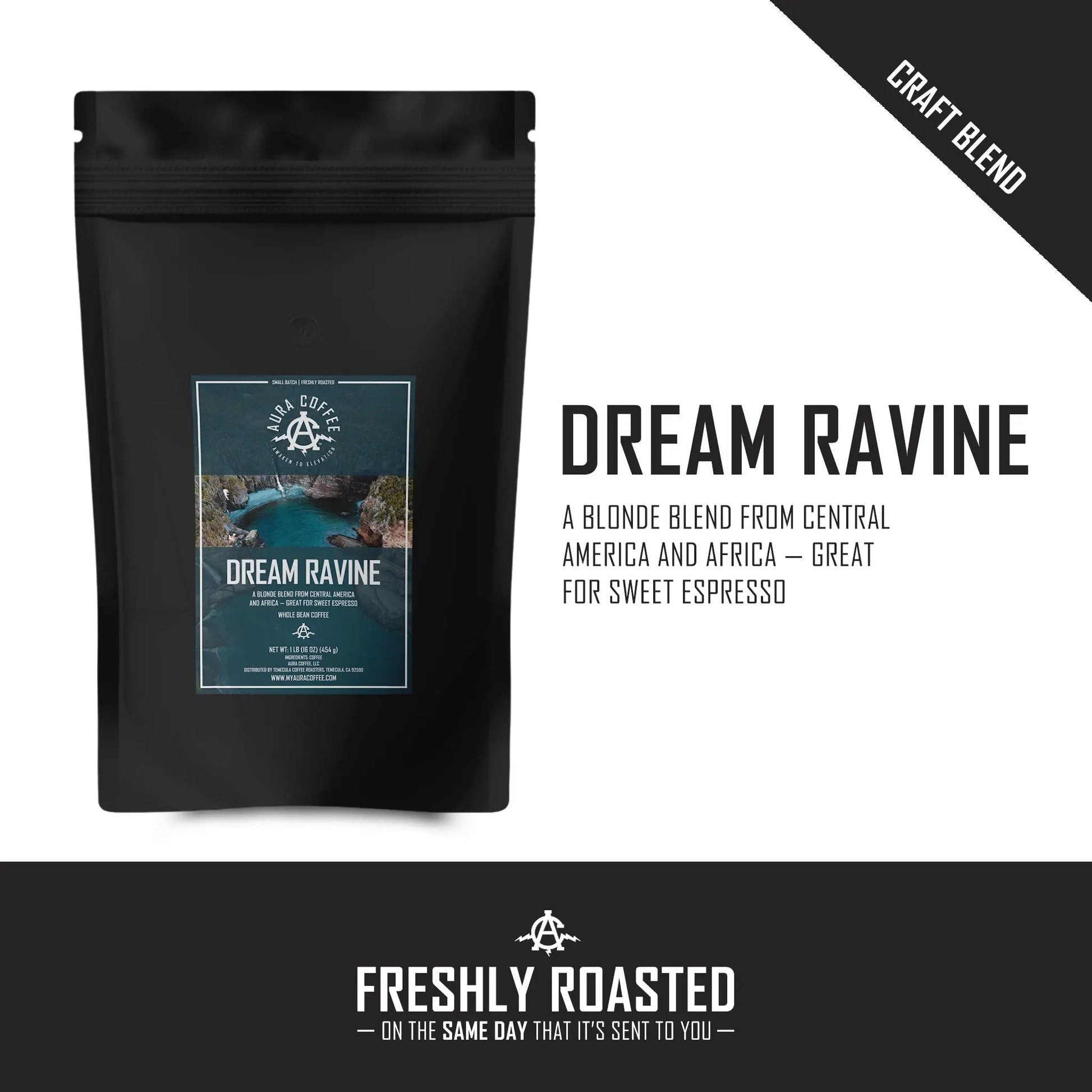 Dream Ravine Sweet Espresso - Light Roast - Aura Coffee