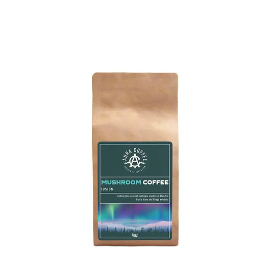 Mushroom Coffee Fusion - Lion’s Mane & Chaga 4oz - Aura Coffee